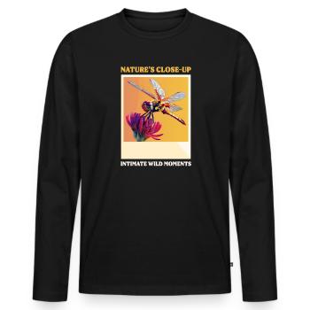 Wildlife Photographer Nature's Close-Up - Men's Premium Organic Long Sleeve Shirt - black - Front - Nico (187cm)