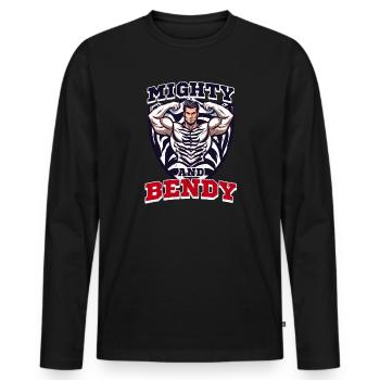 Ehlers Danlos Mighty & Bendy - Men's Premium Organic Long Sleeve Shirt - black - Front - Nico (187cm)