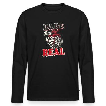 Ehlers Danlos Rare But Real - Men's Premium Organic Long Sleeve Shirt - black - Front - Nico (187cm)