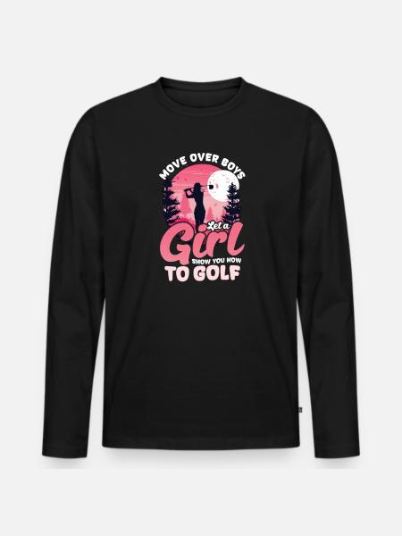 Golfing Move Over Boys - Men's Premium Organic Long Sleeve Shirt - black