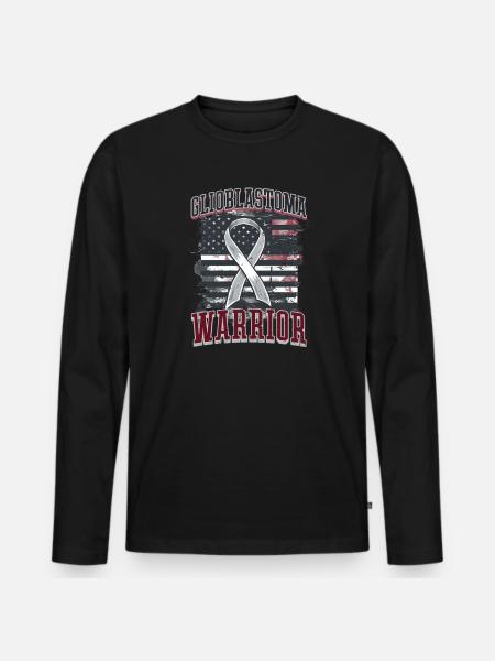 Glioblastom-Bewusstsein Glioblastom-Bewusstsein - Männer Premium Bio Langarmshirt - Schwarz