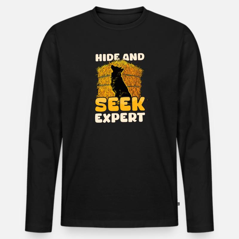 Barn Hunt Expert cache-cache - T-shirt manches longues Premium bio Homme - noir