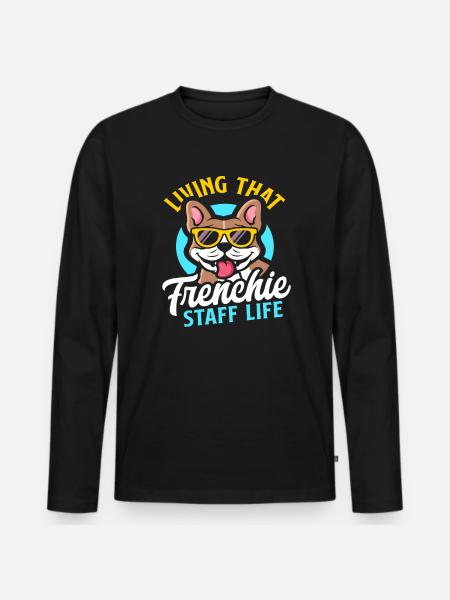 French Bulldog Owner - Men's Premium Organic Long Sleeve Shirt - black
