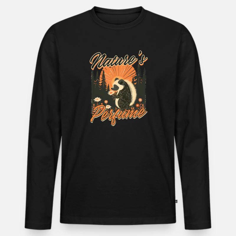 Skunk Nature's Parfüm - Männer Premium Bio Langarmshirt - Schwarz