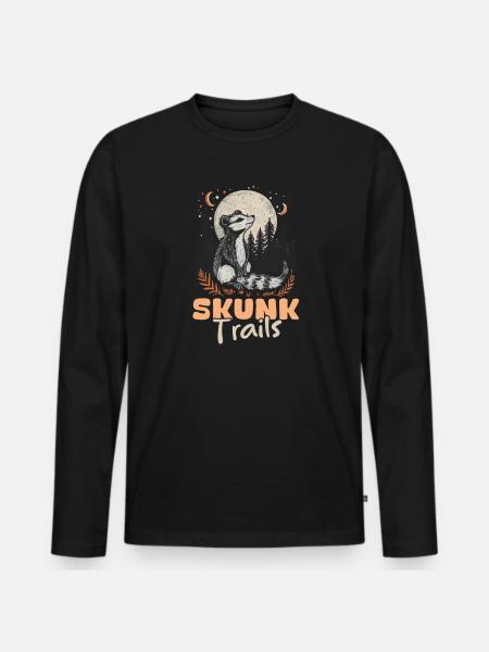 Skunk Skunk Trails - Men's Premium Organic Long Sleeve Shirt - black