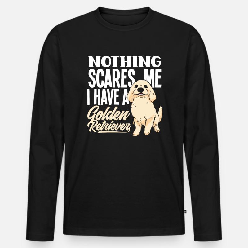 Golden Retriever Spruch Geschenk - Männer Premium Bio Langarmshirt - Schwarz