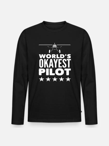 World's best pilot - Men's Premium Organic Long Sleeve Shirt - black