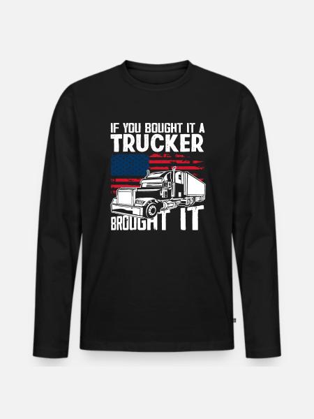 Truck driver - Men's Premium Organic Long Sleeve Shirt - black