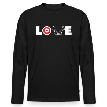 Love Archery Archery - Men's Premium Organic Long Sleeve Shirt - black - Front - Nico (187cm)