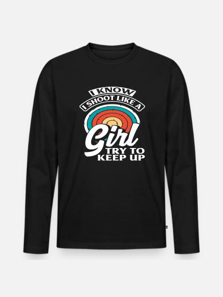 Archery Girl Archery - Men's Premium Organic Long Sleeve Shirt - black
