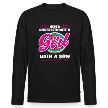Archery Girl Archery - Men's Premium Organic Long Sleeve Shirt - black - Front - Nico (187cm)