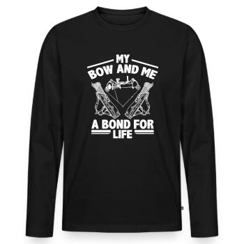 Love Archery Archery - Men's Premium Organic Long Sleeve Shirt - black - Front - Nico (187cm)