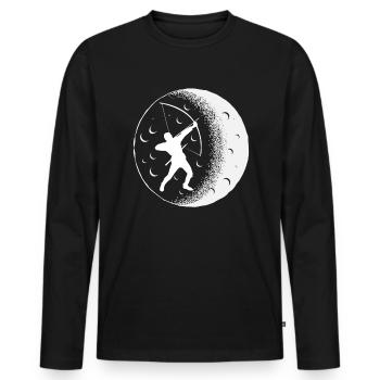 Archery Moon Archery - Men's Premium Organic Long Sleeve Shirt - black - Front - Nico (187cm)