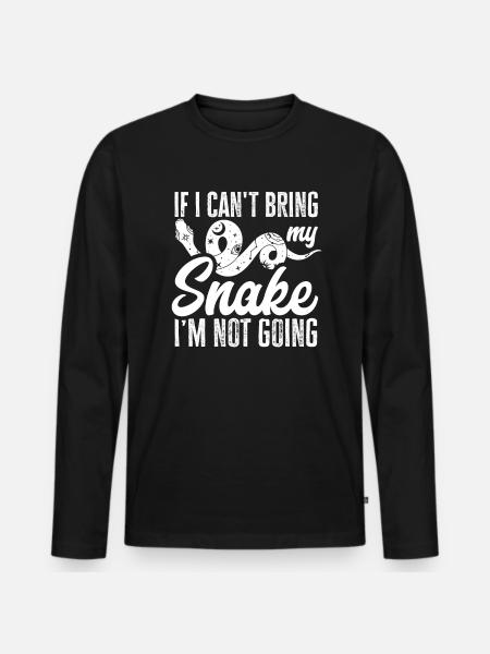 Snake Reptiles - Men's Premium Organic Long Sleeve Shirt - black