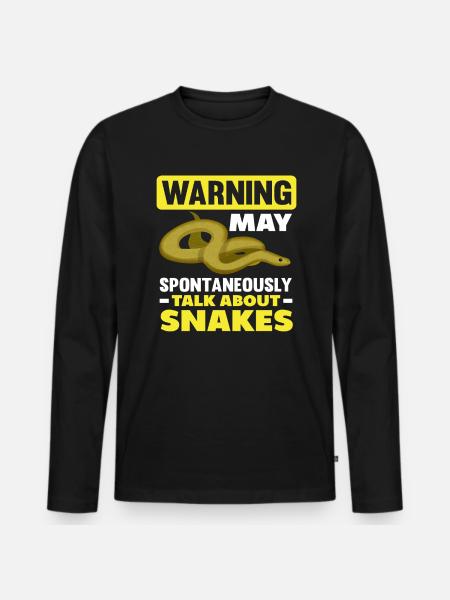 Snake Gift - Men's Premium Organic Long Sleeve Shirt - black