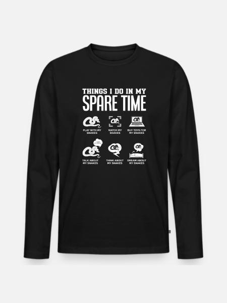 Snake Leisure - Men's Premium Organic Long Sleeve Shirt - black