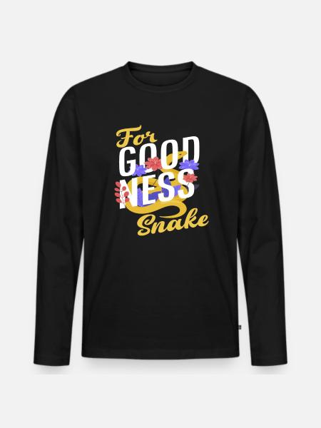 Snake Funny Snakes - Men's Premium Organic Long Sleeve Shirt - black