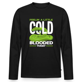 Snake Cold Blood - Men's Premium Organic Long Sleeve Shirt - black - Front - Nico (187cm)