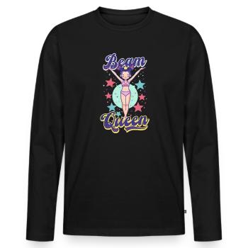 Gymnastics Beam Queen - Men's Premium Organic Long Sleeve Shirt - black - Front - Nico (187cm)