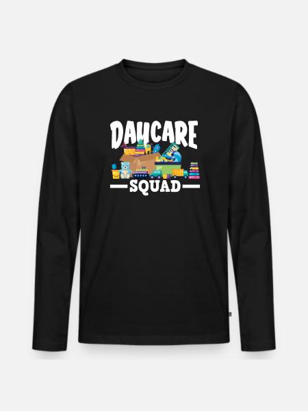 Kindergarten Squad Spielzeugbox - Männer Premium Bio Langarmshirt - Schwarz