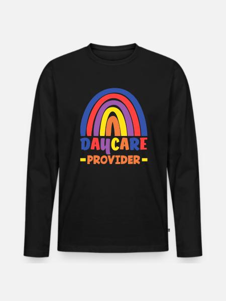 Garderie Rainbow - T-shirt manches longues Premium bio Homme - noir