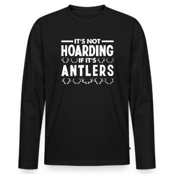 Ce n’est pas de l’accumulation si ce sont des bois - T-shirt manches longues Premium bio Homme - noir - Devant - Nico (187cm)