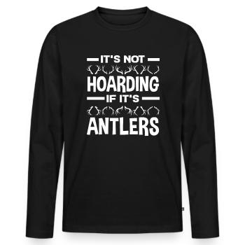 Ce n’est pas de l’accumulation si ce sont des bois - T-shirt manches longues Premium bio Homme - noir - Devant - Nico (187cm)