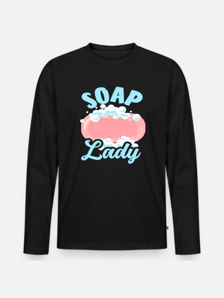 Soap Making Soap Lady - Men's Premium Organic Long Sleeve Shirt - black