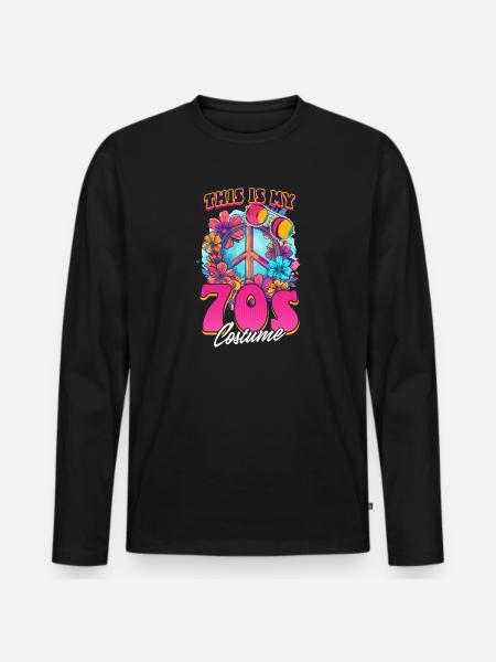 This Is My 70s Costume - Men's Premium Organic Long Sleeve Shirt - black