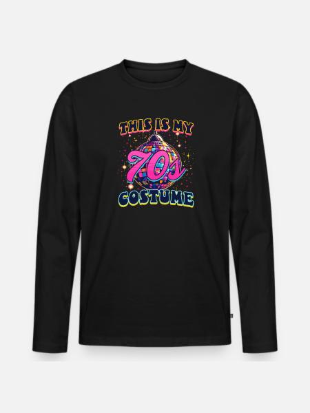 This Is My 70s Costume - Men's Premium Organic Long Sleeve Shirt - black