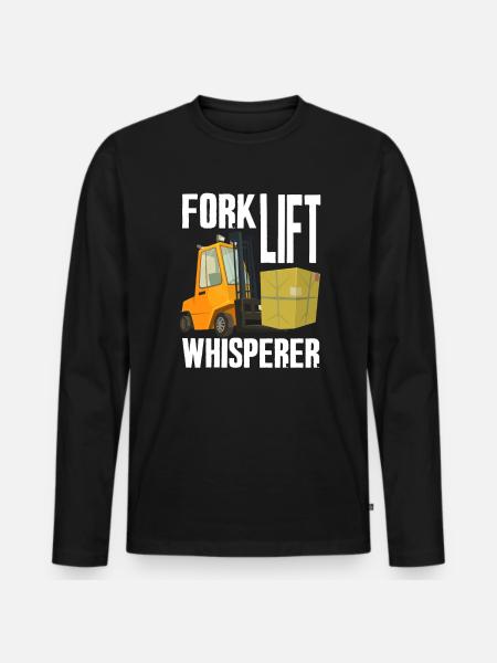 Forklift Whisperer - Men's Premium Organic Long Sleeve Shirt - black