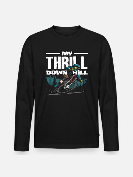 My Thrill Downhill VTT - T-shirt manches longues Premium bio Homme - noir