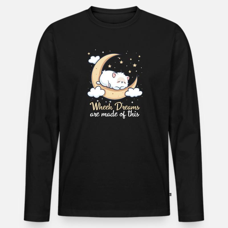 Meerschweinchen-Träume sind daraus gemacht - Männer Premium Bio Langarmshirt - Schwarz