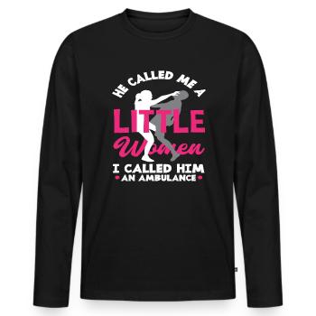 Motivation des femmes Krav Maga - T-shirt manches longues Premium bio Homme - noir - Devant - Nico (187cm)