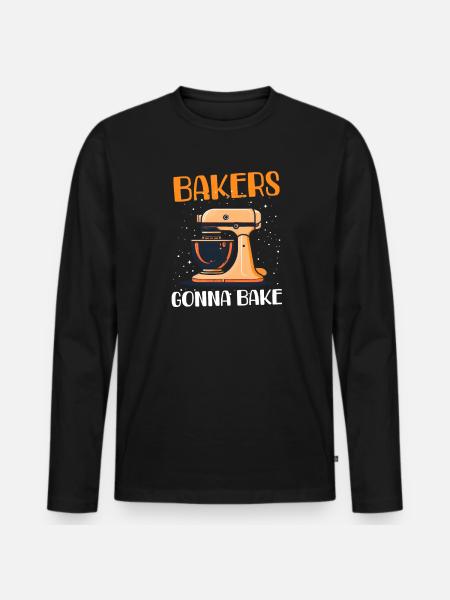 Bake Bakers werden backen - Männer Premium Bio Langarmshirt - Schwarz