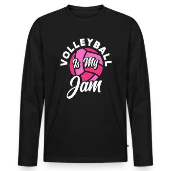Volleyball is my thing Volleyball enthusiasm - Men's Premium Organic Long Sleeve Shirt - black - Front - Nico (187cm)