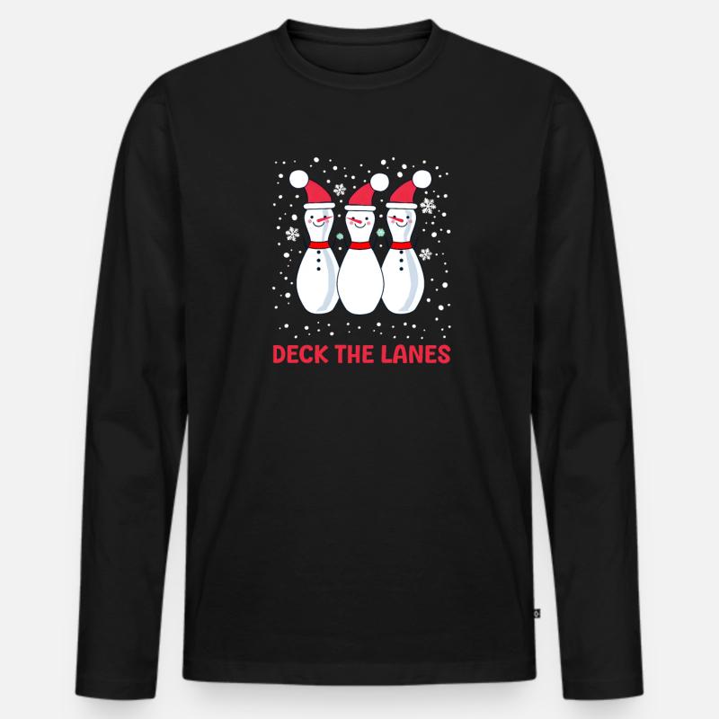 Bowling Deck Les Pistes - T-shirt manches longues Premium bio Homme - noir
