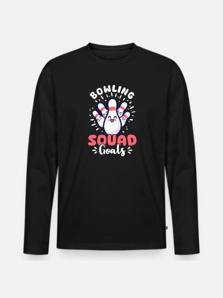 Bowling Bowling Squad Goals - Men's Premium Organic Long Sleeve Shirt - black