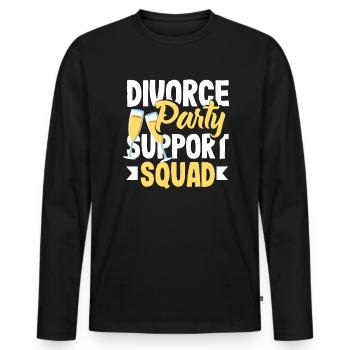 Divorce Party Support Command Divorce - Men's Premium Organic Long Sleeve Shirt - black - Front - Nico (187cm)