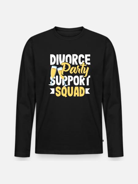 Scheidungspartei Unterstützungskommando Scheidung - Männer Premium Bio Langarmshirt - Schwarz