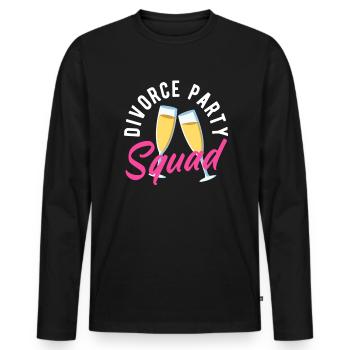 Divorce Party Squad Cheers Divorce - Men's Premium Organic Long Sleeve Shirt - black - Front - Nico (187cm)
