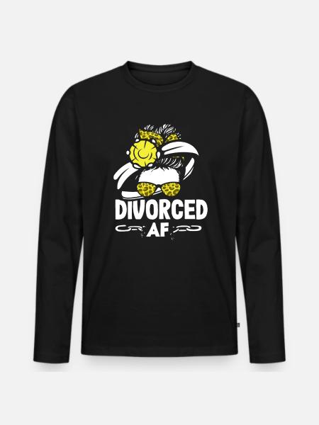 Divorced Bold Statement Scheidung - Männer Premium Bio Langarmshirt - Schwarz