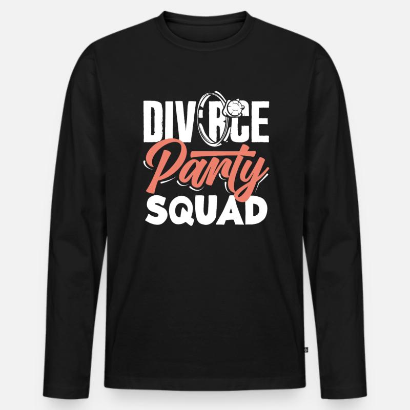 Scheidung Party Squad Feier Scheidung - Männer Premium Bio Langarmshirt - Schwarz
