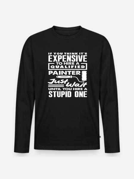 Qualified painter dearly forgotten - Men's Premium Organic Long Sleeve Shirt - black