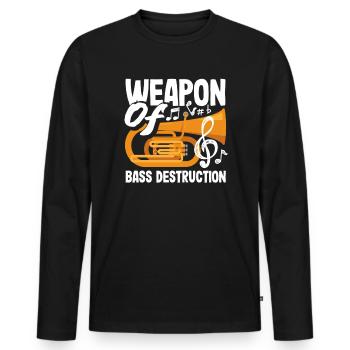 Tuba Player Weapon of Bass Destruction - Men's Premium Organic Long Sleeve Shirt - black - Front - Nico (187cm)