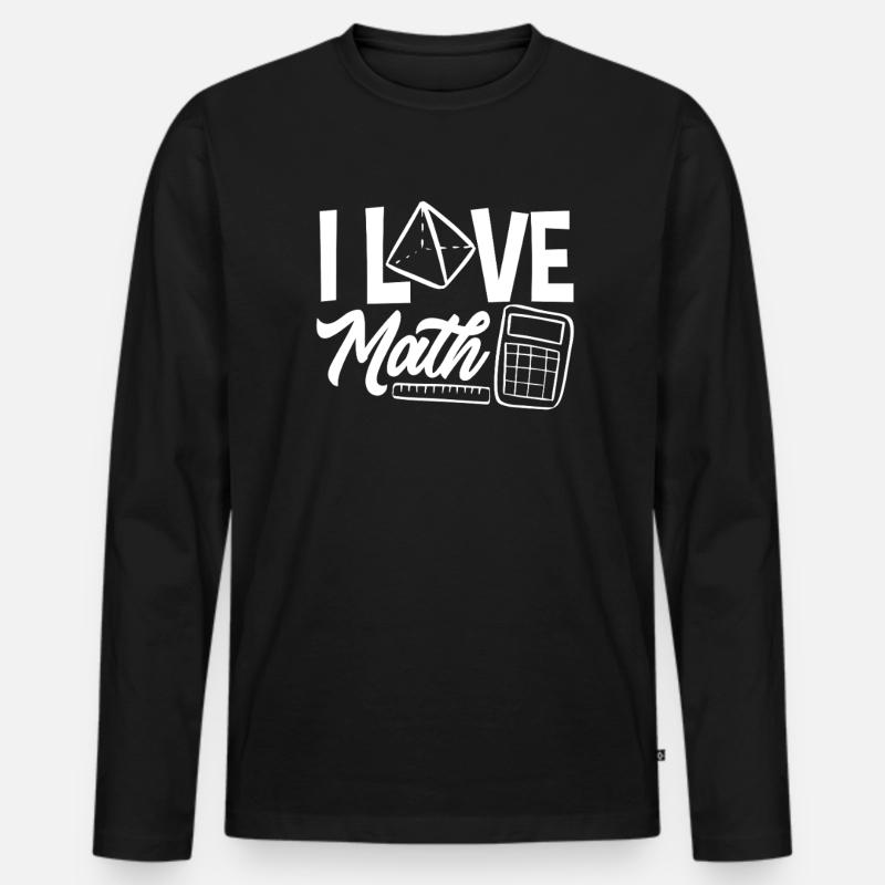 Math Teacher Math Gift - Men's Premium Organic Long Sleeve Shirt - black