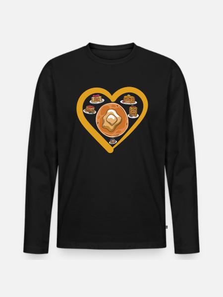 Pancake variety at heart - Men's Premium Organic Long Sleeve Shirt - black