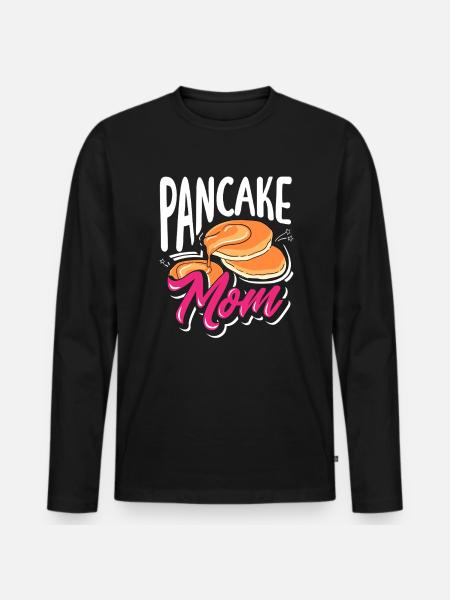 Pancakes Mom Breakfast Love - Men's Premium Organic Long Sleeve Shirt - black