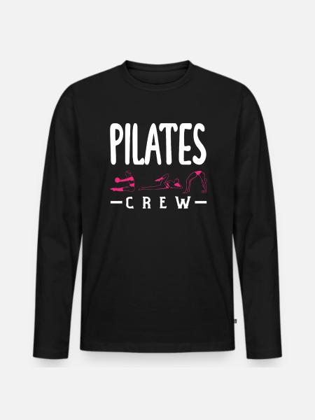 Pilates Crew Team Motivation Joy - Men's Premium Organic Long Sleeve Shirt - black