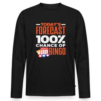 Prédiction de bingo 100 % de chance Bingo - T-shirt manches longues Premium bio Homme - noir - Devant - Nico (187cm)